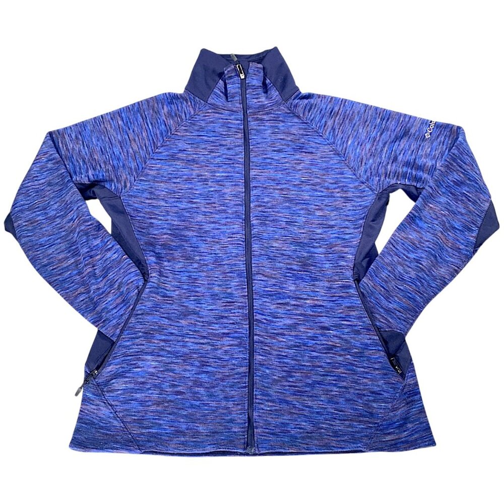 Columbia Jacket Womens M Blue Space Dye Soft Shell Performance Atleisure Gorp